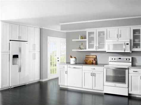 white or stainless steel appliances with white cabinets|white kitchen with appliances images.